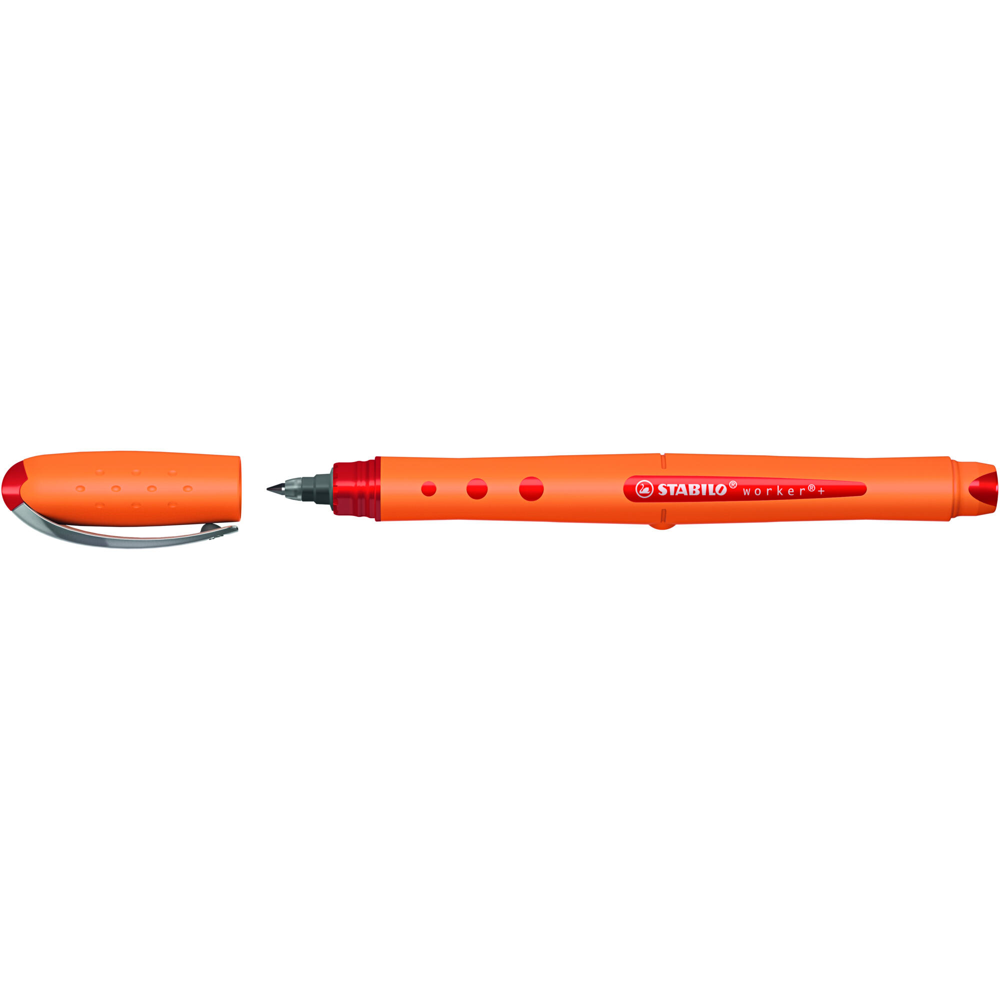 Stabilo Rot - Stabilo® Tintenroller Worker®+ Fine 0,3Mm Rundspitze Nicht Dokumentenecht