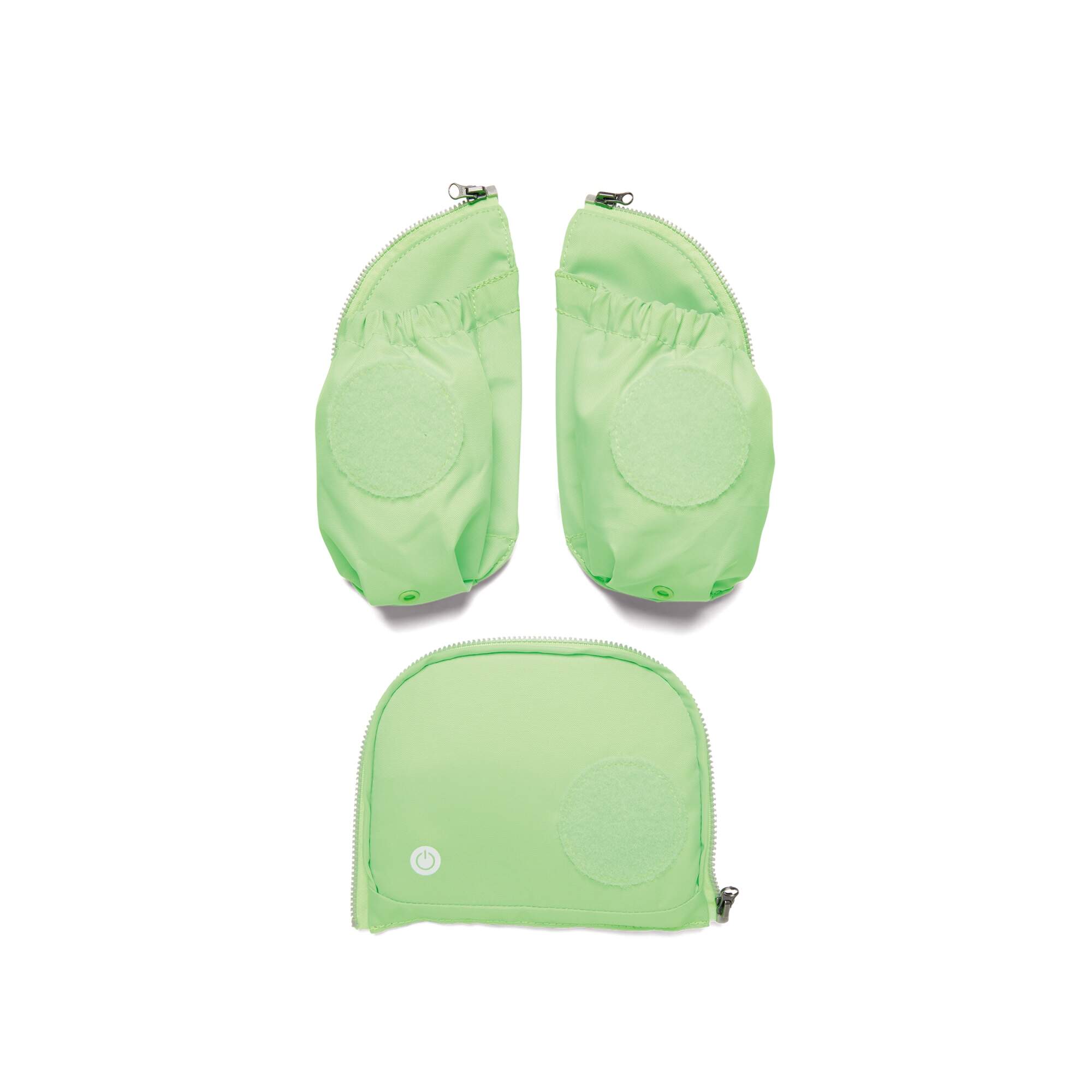 ergobag Seitentasche ZIP-SET Fluo LED 0,7l PET, 100 % recycelt grün