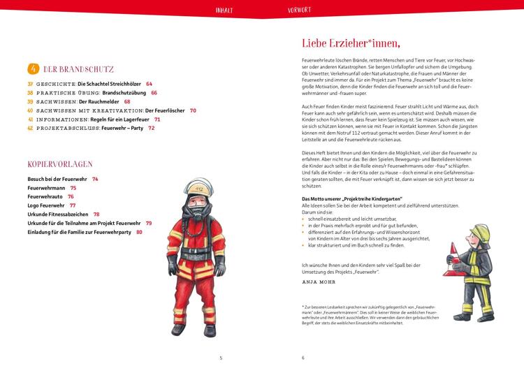 Projektreihe Kindergarten - Bei der Feuerwehr, Mohr, Anja