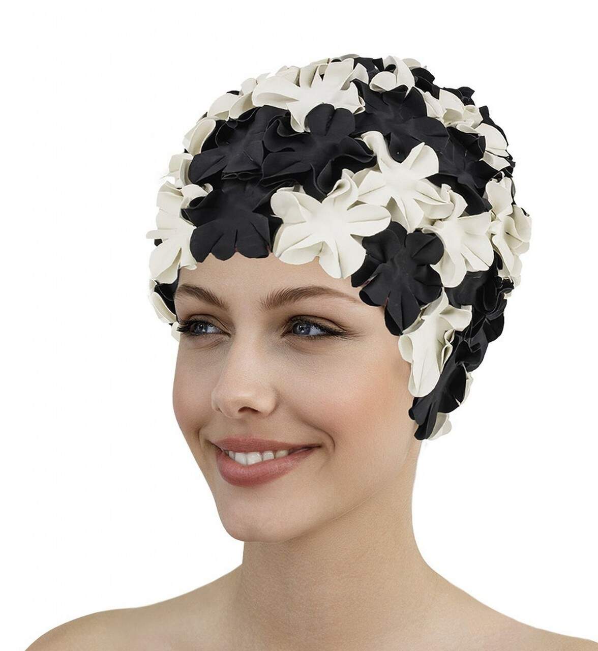 Fashy Badekappe Gummibadehaube Blüten 3191-40 Damen Haube