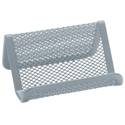 Visitenkarten-Aufsteller Metall silber Q-CONNECT KF04729 11x7,5x5 cm
