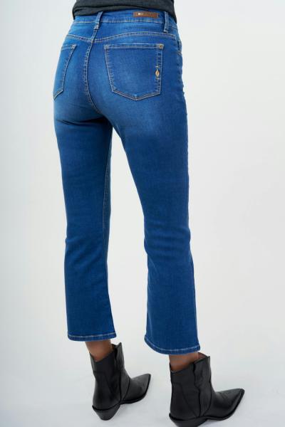 BLUE FIRE Co Damen Jeans verkürzt und ausgestellt | Emma cropped 