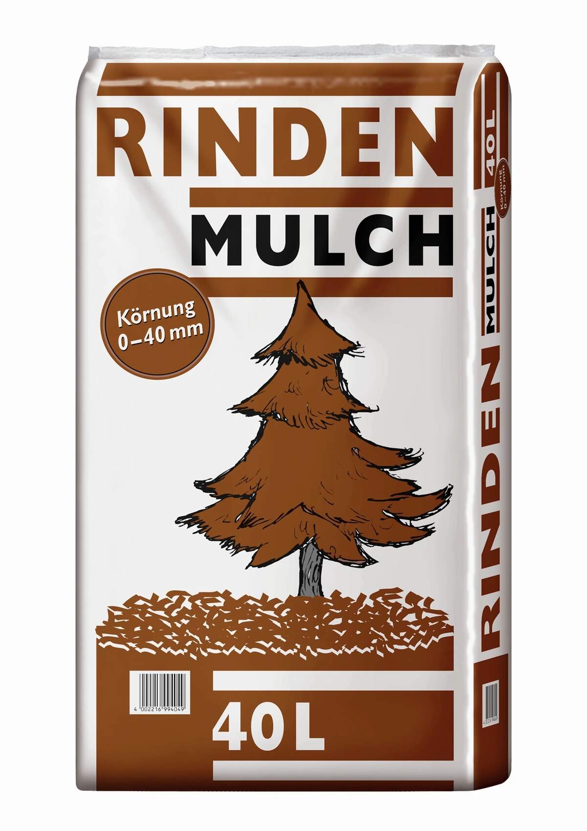 Rindenmulch NN 40,0L, Körnung 0-40 mm