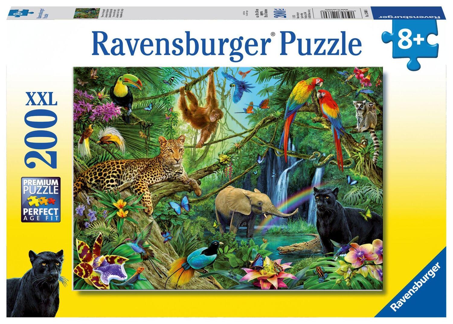 Ravensburger Kinderpuzzle - 12660 Tiere im Dschungel - Tier-Puzzle für  Kinder ab 8 Jahren, mit 200 Teilen im XXL-Format | Online City Wuppertal | Puzzles