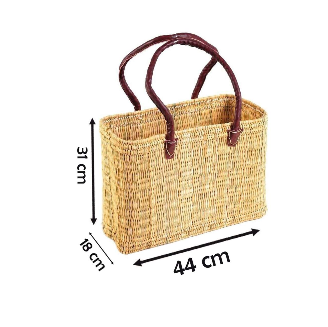 Simandra Seegras Tasche groß langer Griff Einkaufskorb Flechtkorb  Korbtasche Korb Lieblingsmeile