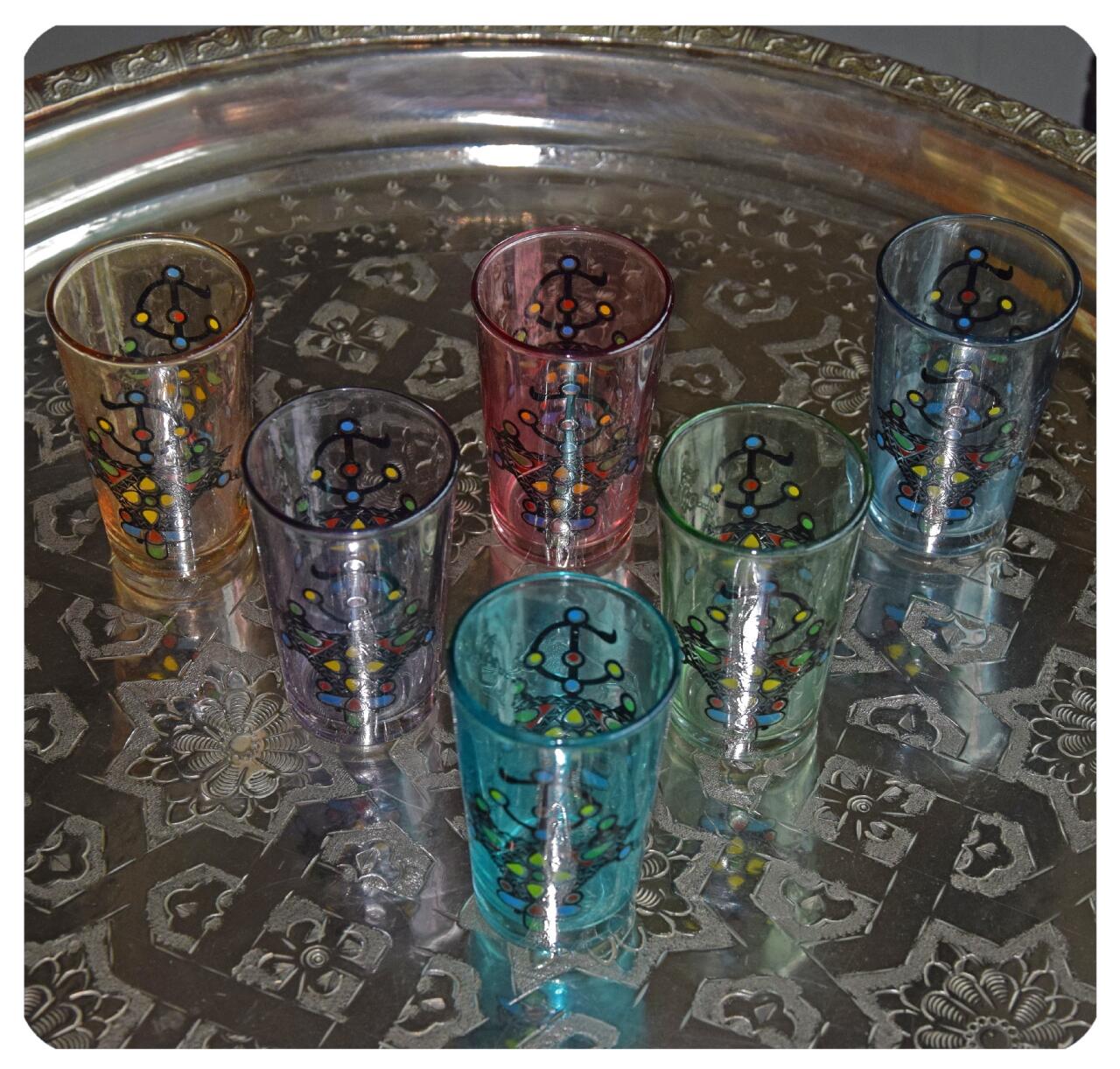 Simandra Orientalische Teegläser marokkanische Gläser Teeglas Teeset Set Deko Orient 6-teilig