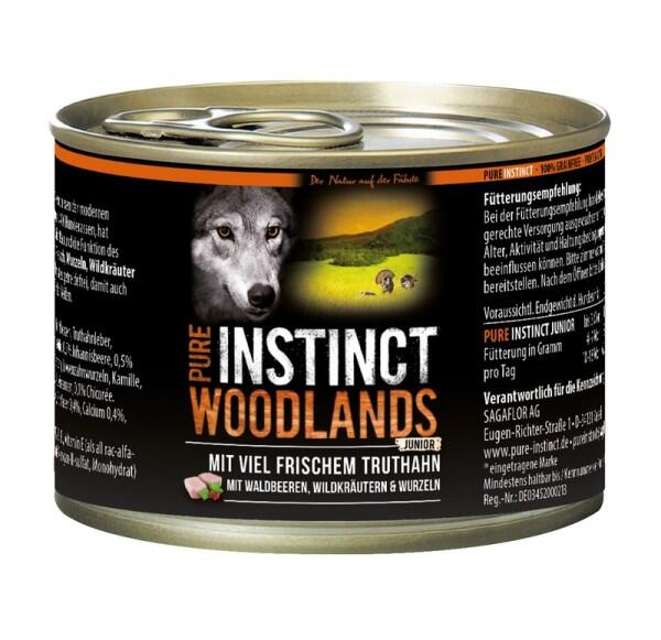Pure Instinct 200 g Dose Woodlands (junior Truthahn) | Tante Marri