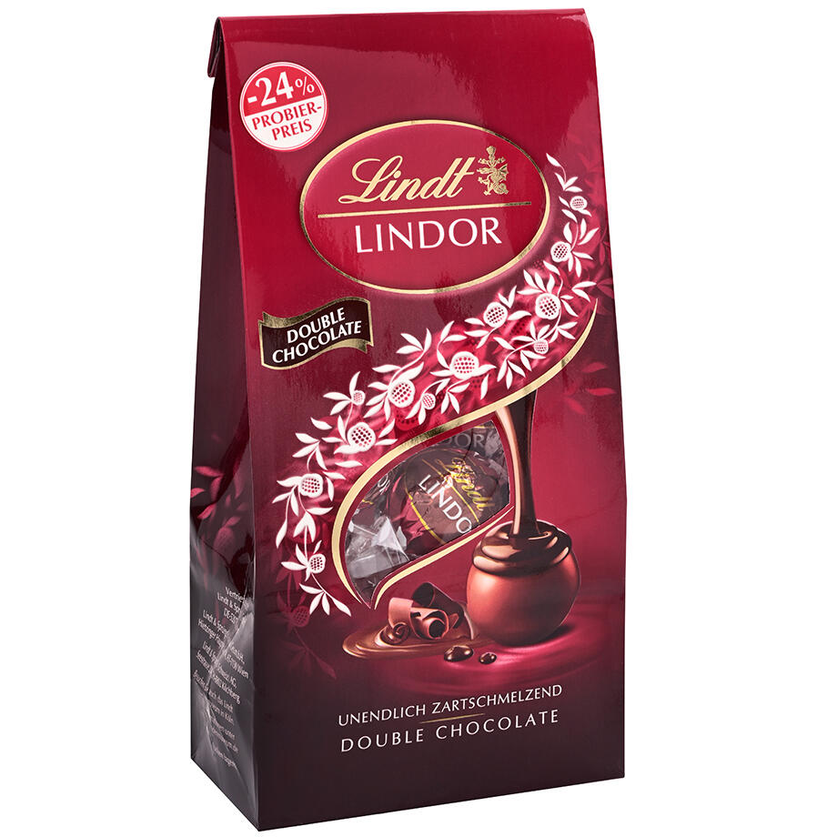 Lindt Lindt Lindor Kugel Beutel Double Chocolate Aktion 137g Naschkatzenparadies 2034