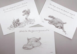 Postkarten Kunst & Design Druckgrafik Illustration Geschenkanlässe Briefpapier grafische Kunst SinnBildWerk