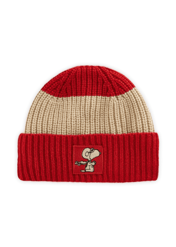 Codello - Codello Peanuts™ Mütze aus weicher Wollmischung in Rippenstrick Rot rot (RED2)