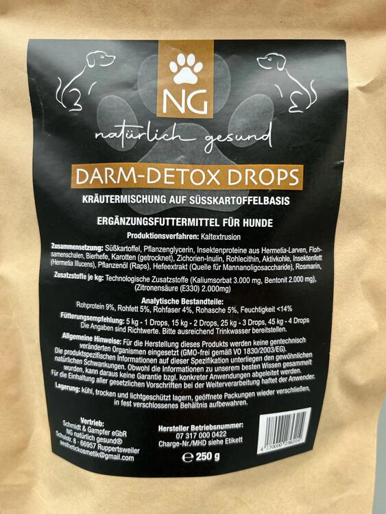 Darm Detox -Drops (Ergänzungsfuttermittel für Hunde)