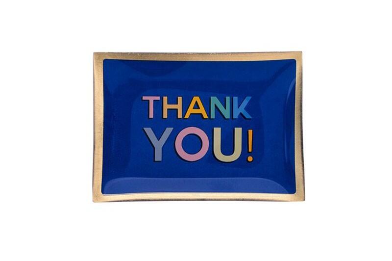 Giftcompany - GIFTCOMPANY Love Plates, Glasteller M, Thank You, blau