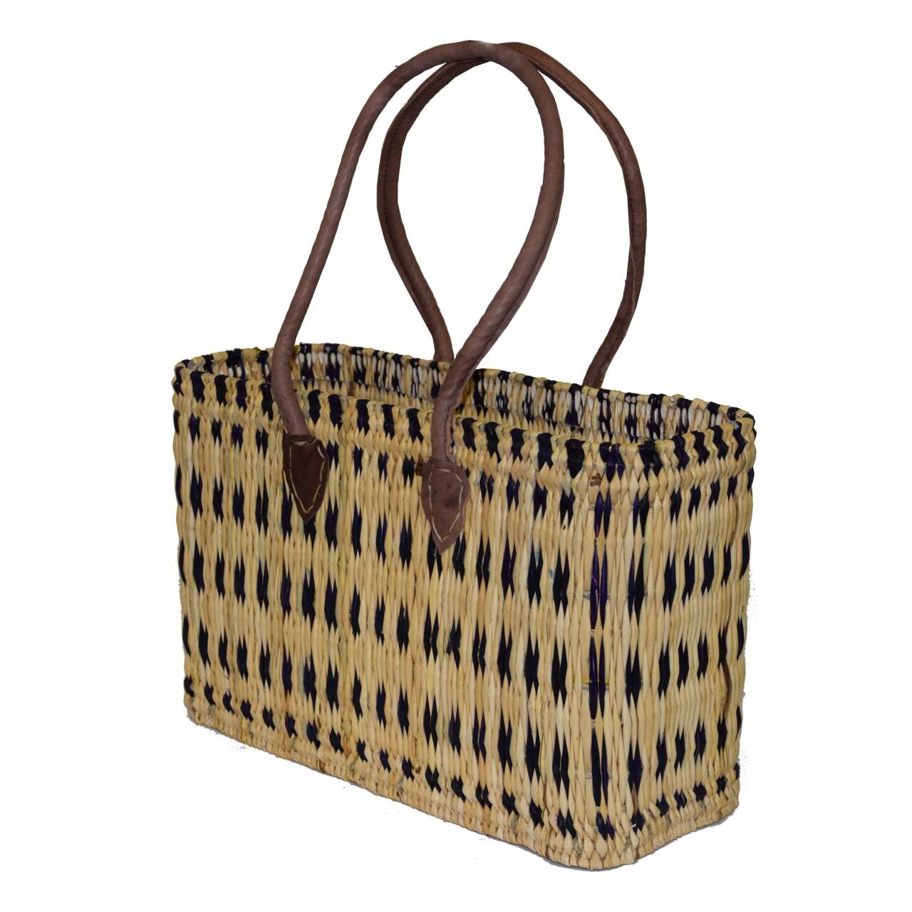 Simandra Seegras Tasche mittel langer Griff Einkaufskorb