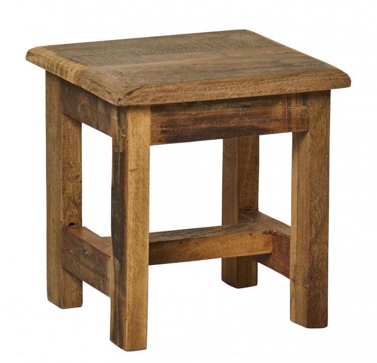 Ib Laursen - Kleiner Hocker Holzhocker Beistelltisch Schemel UNIKA Holz 21037-30