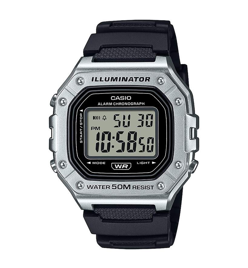 Casio Digitaluhr von Casio W-218HM-7AVEF mit Alarm Licht und