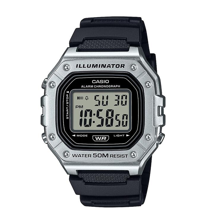 Casio Digitaluhr von Casio W-218HM-7AVEF mit Alarm Licht und