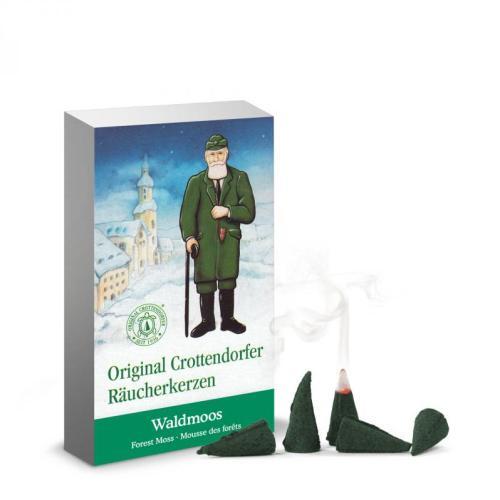 DREGENO Seiffen - Original Crottendorfer Räucherkerzen Sandelholzduft dunkelgrün