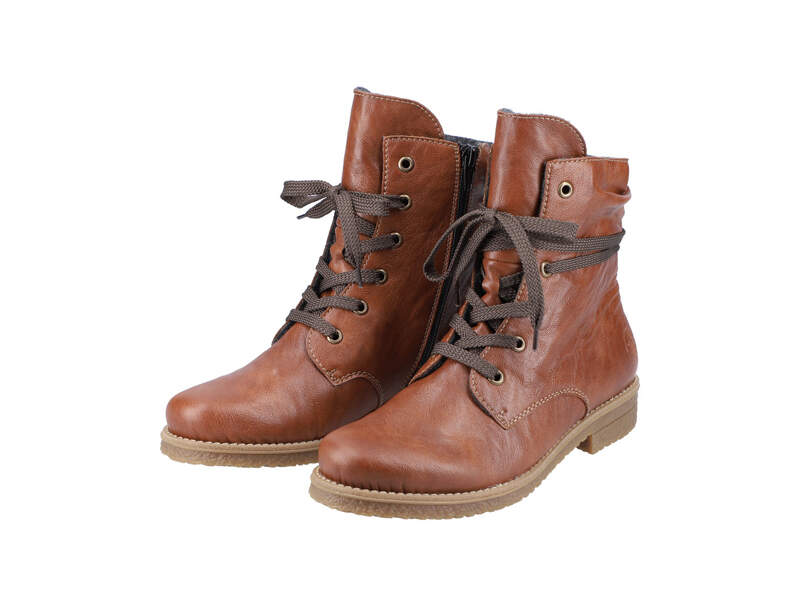 Brown Rieker Damenschuhe Cognac Rieker SchnÃ¼rstiefel Braun Brown