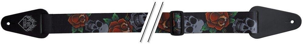 Gewa - Gitarrengurt F&S Tattoo-Edition Skulls and Roses Black