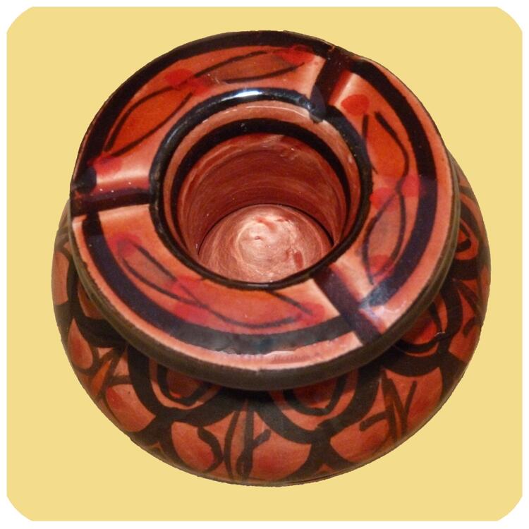 Marokkanischer Sturmaschenbecher Aschenbecher Keramik Orient klein
