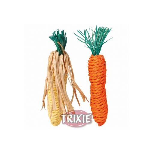 Zubehör Trixie Nager - Trixie Karotte und Maiskolben, Stroh 15 cm, 2 St.
