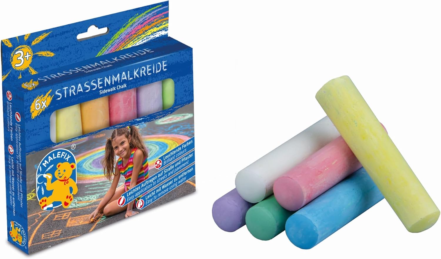 Malefix Straßenmalkreide 6er Packung