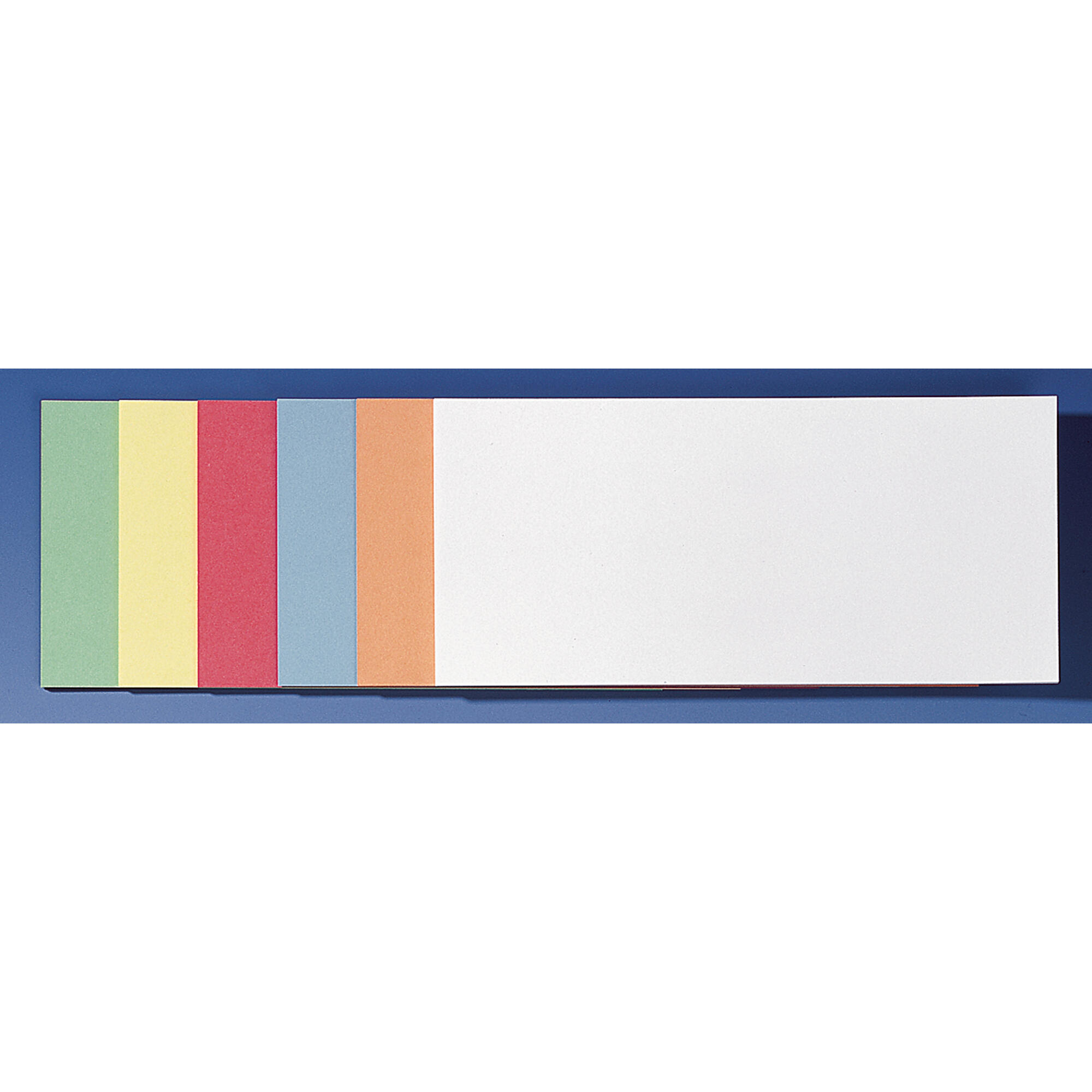 Franken - FRANKEN Moderationskarte 20,5 x 9,5 cm (B x H) 130g/m² Altpapier, 100 % recycelt farbig sortiert 300 St./Pack. farbig sortiert