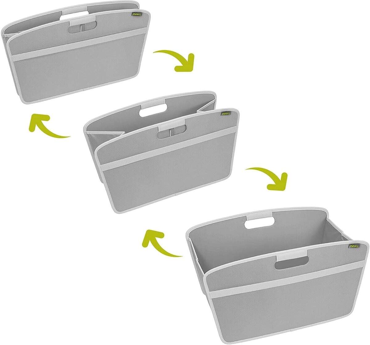 CM3 Faltbox Mit Deckel 32x32x32 Cm – Creme Aufbewahrungsbox Faltbar, Mit Metallöse | Für Regal, Schrank & Ordnung