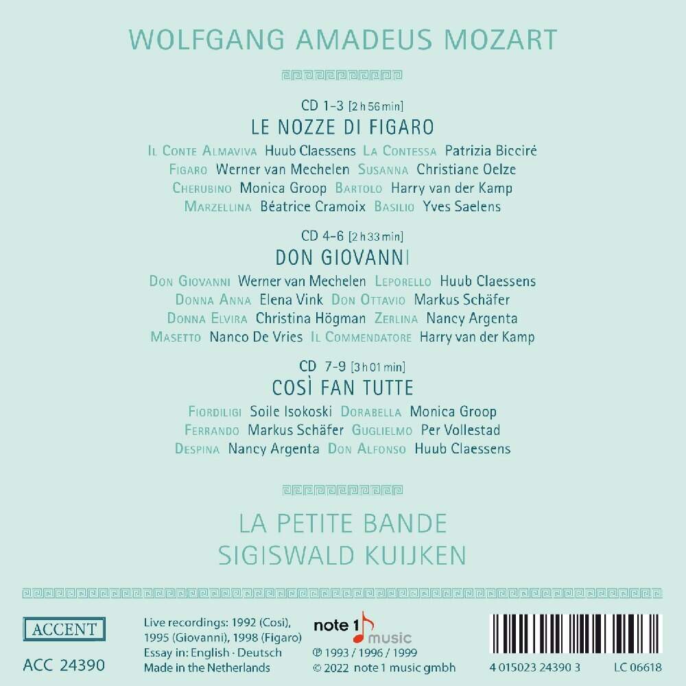 Da　Die　Audio-CD　Tante　Ponte-Opern,　Mozart,　Amadeus　Wolfgang　Marri