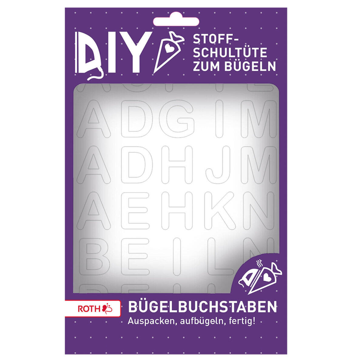 Roth Zuckertüten - Bügelbuchstaben gedruckt A-Z White