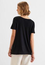 StreetOne Damen T-Shirt mit herzförmige Ausschnitt | LTD QR shirt w.heart  neckline