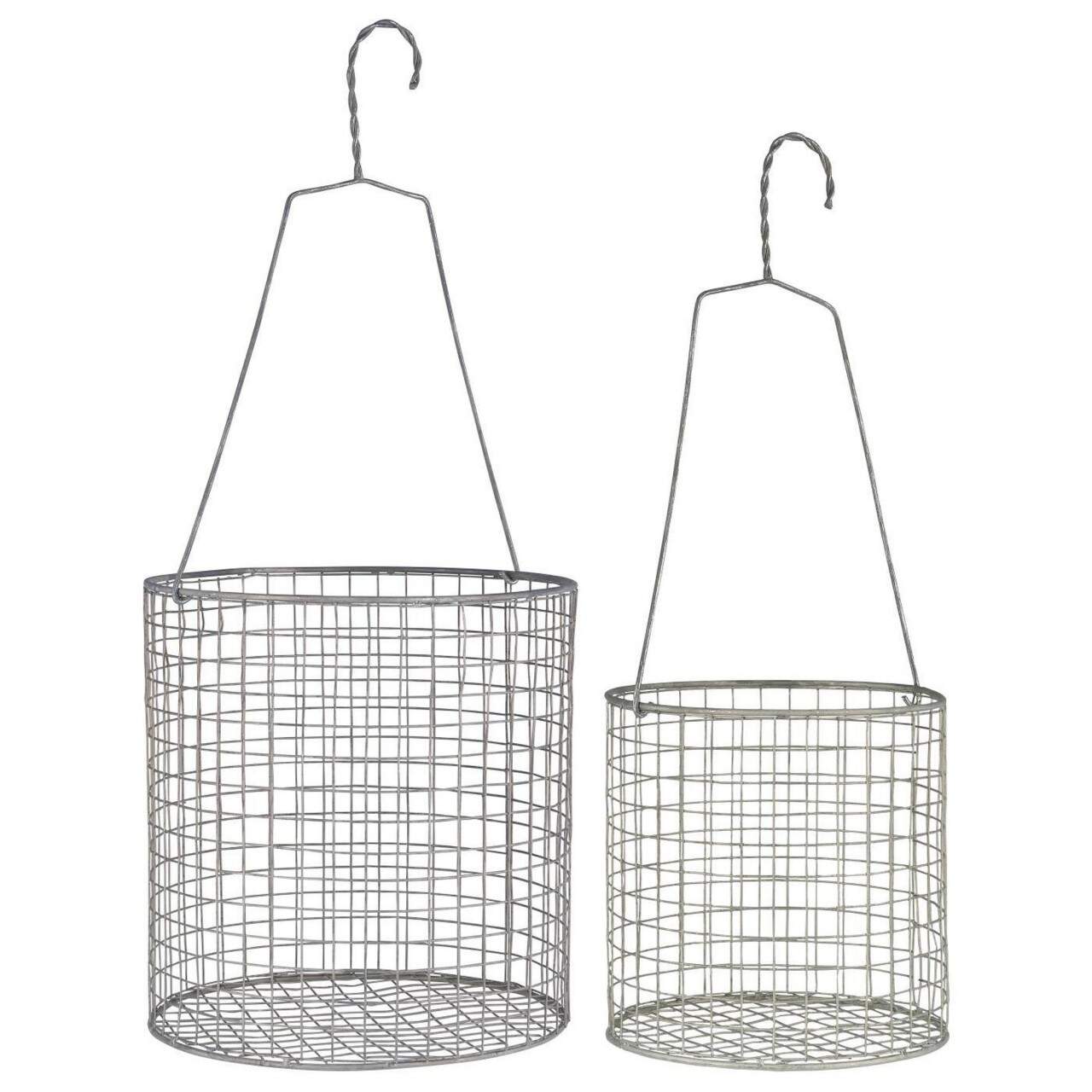 Ib Laursen 2er Pflanzkorb Set Hängend Blumenkorb Korb Hängekorb Metall Ib Laursen 57161-18