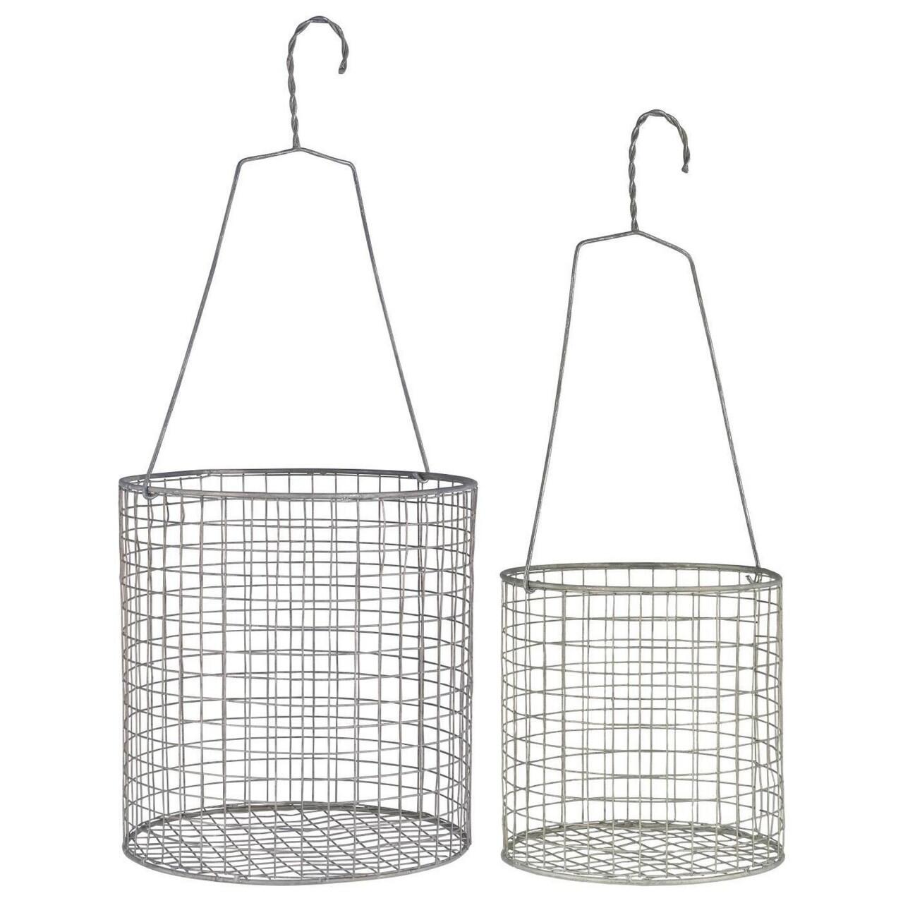Ib Laursen 2er Pflanzkorb Set Hängend Blumenkorb Korb Hängekorb Metall Ib Laursen 57161-18