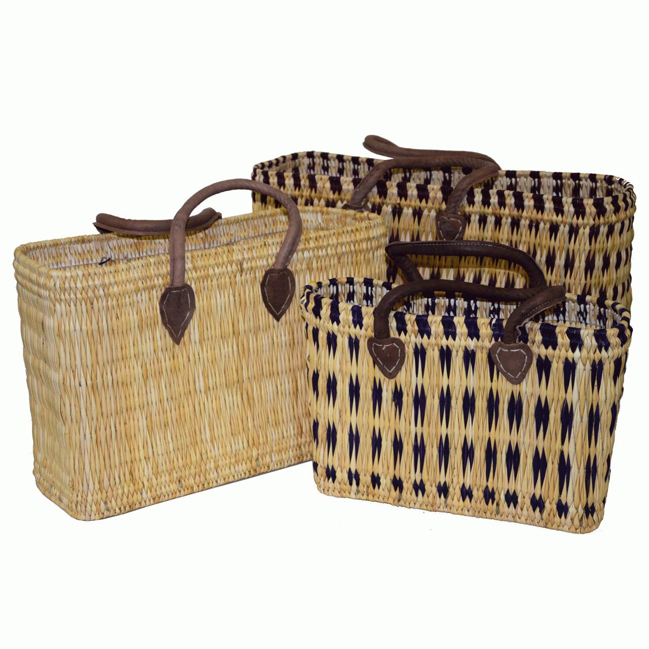 Seegras Tasche mittel kurzer Griff Einkaufskorb Flechtkorb Korbtasche Korb