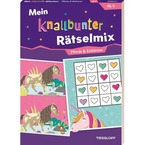 TESSLOFF - Mein knallbunter Rätselmix. Pferde & Einhörner