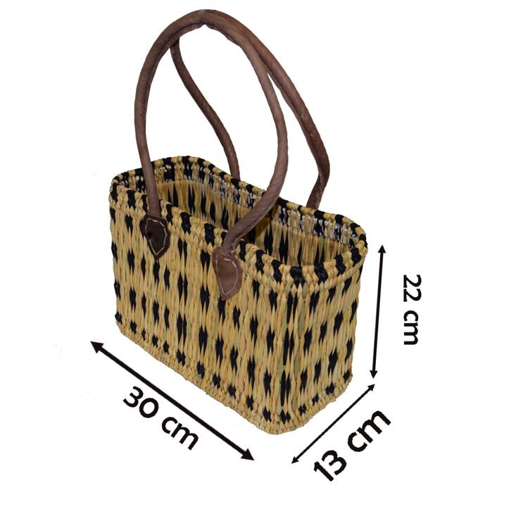 Simandra Seegras Tasche klein langer Griff Einkaufskorb Flechtkorb Korbtasche Korb Lieblingsmeile