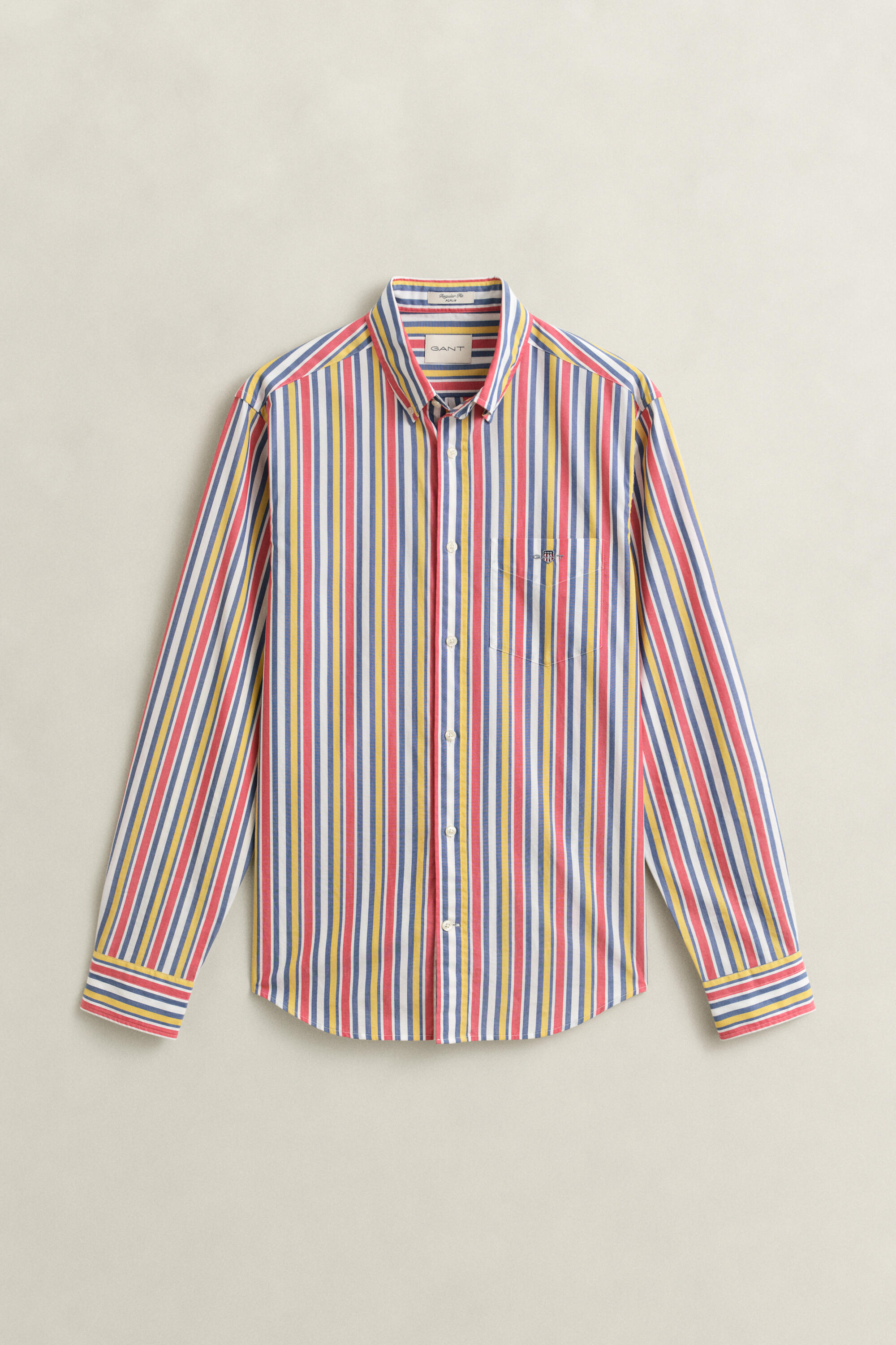 Gant Herren - Bunt Gestreiftes Popeline-Hemd Multicolor - Gr. - Xxl