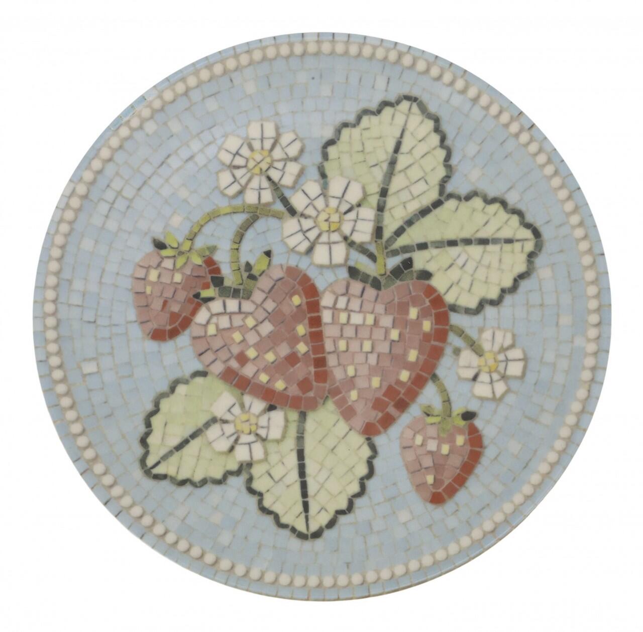 Chic Antique - Chic Antique - Teller Kuchenteller D 16cm Keramik Mosaikoptik Erdbeeren 61102406