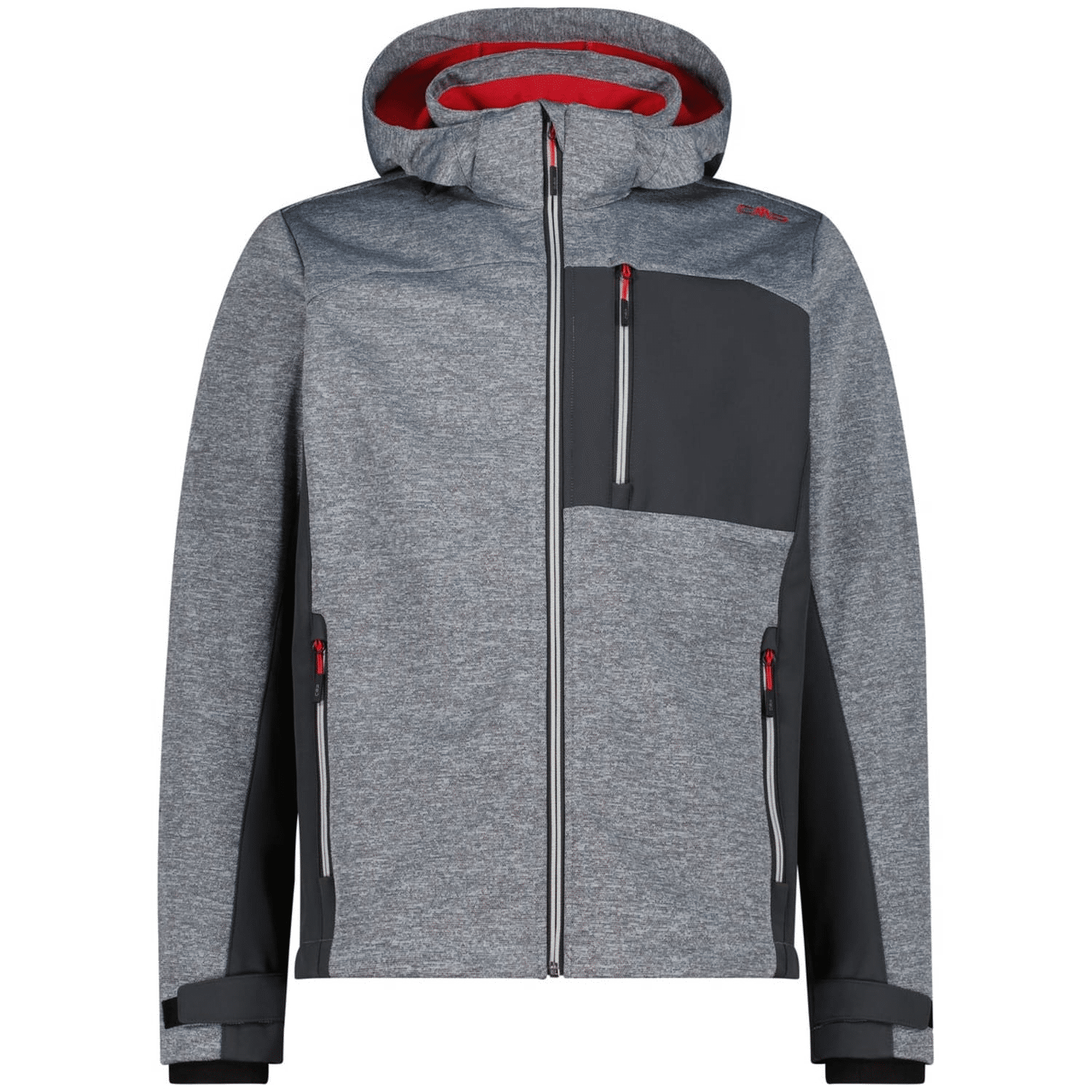 Cmp - Man Jacket Zip Hood Hellgrau - Gr. - 48