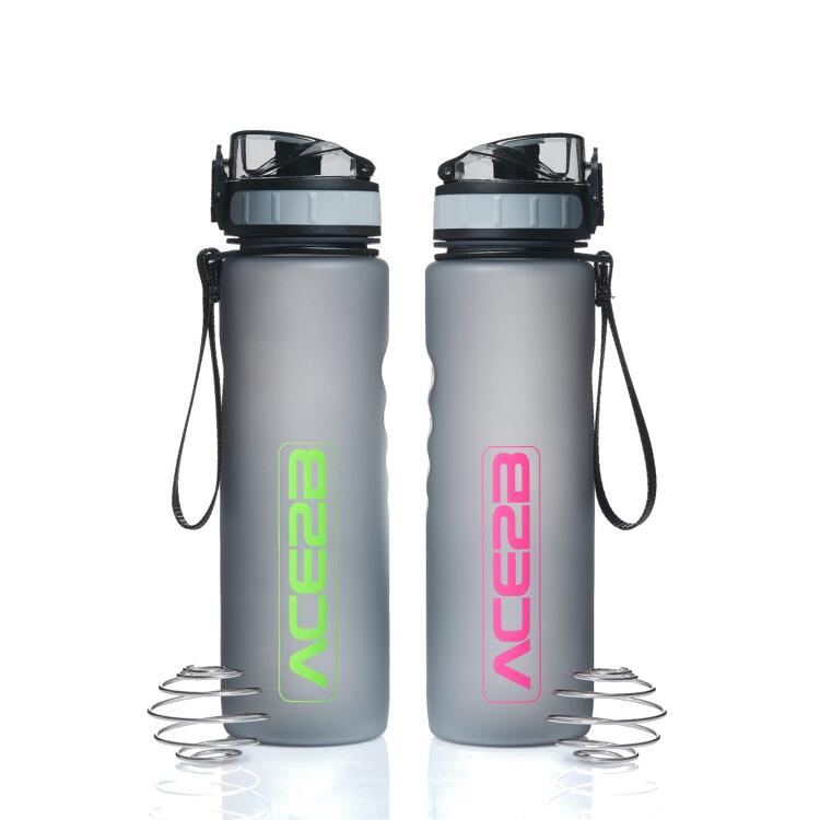 ACE2B ace2b Trinkflasche Sportflasche Fitnessflasche Pink 600ml mit Shaker Ball Sieb