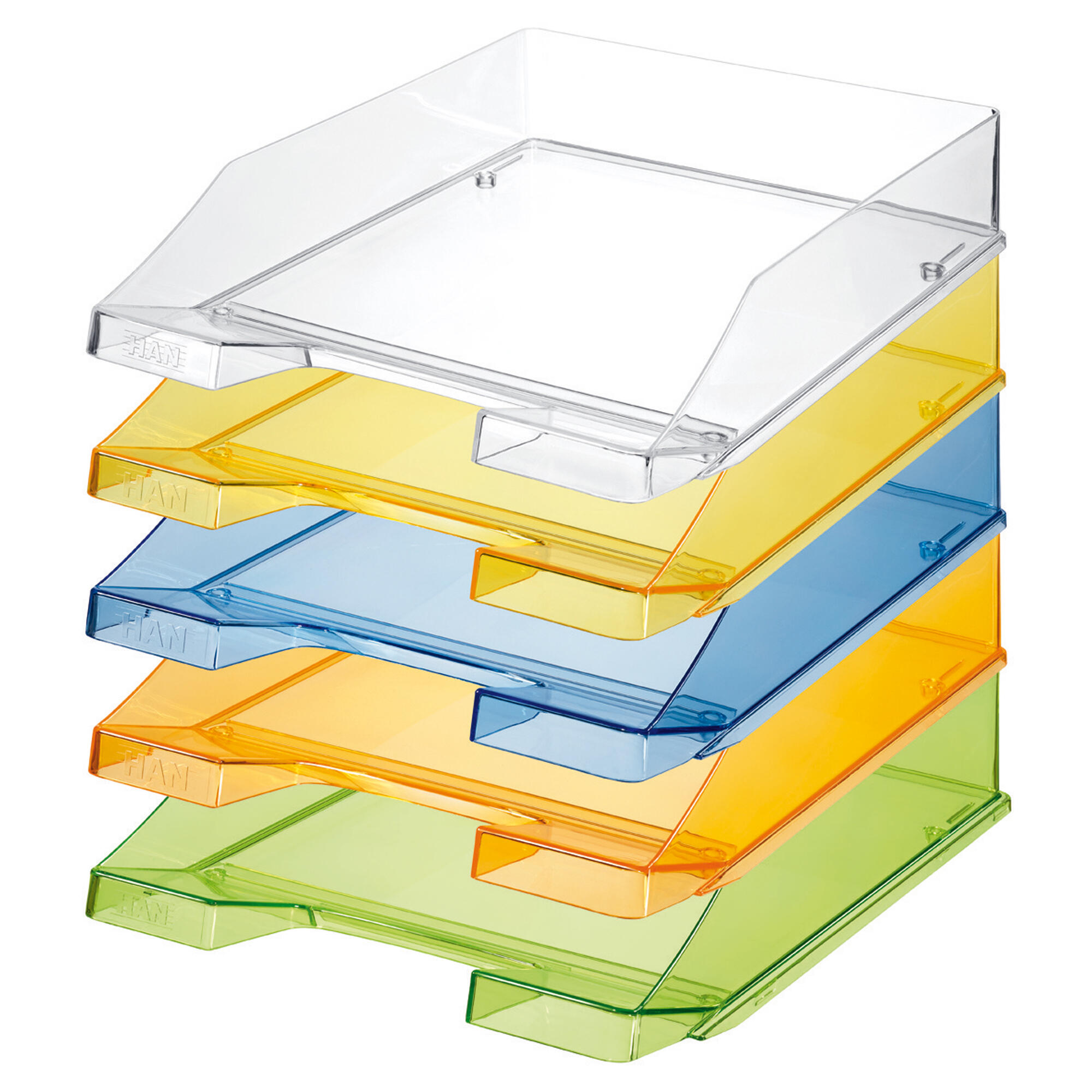 HAN - HAN Briefablage KLASSIK DIN A4, DIN C4 Polystyrol Farbe: blau transparent blau transparent