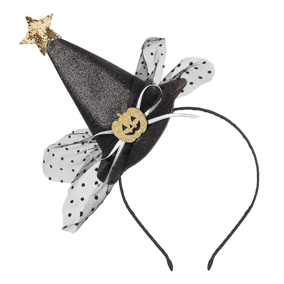 Souza Schwarz - Haarreif Mit Hut Hexe Samara Black