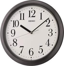 Seiko Clocks Wanduhr von Seiko QXA756J mit weißen Ziffernblatt in schwarz  arabischen Zahlen