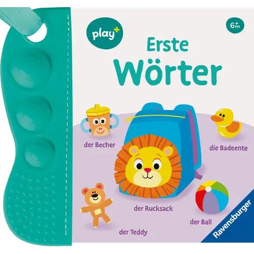 Ravensburger - Ravensburger Play+ flip&pop: Erste Wörter (Mein allererstes Beißbuch), Baby-Buch ab 6 Monate