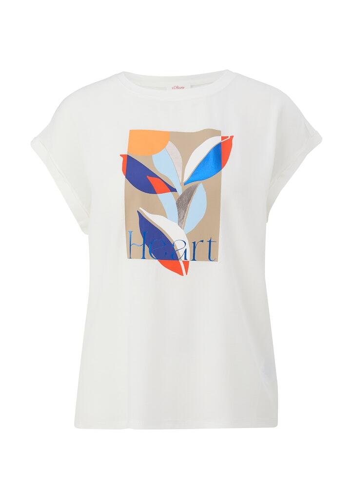 s.Oliver T-Shirt mit Frontprint creme | Sarstedter online