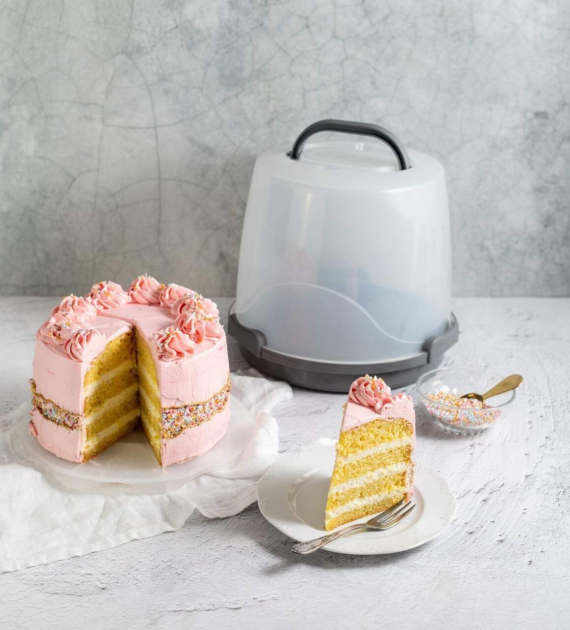 Dr. Oetker - Kuchentransportbox Kuchenbox Extra Hoch für 20 cm hohe Torten 1014