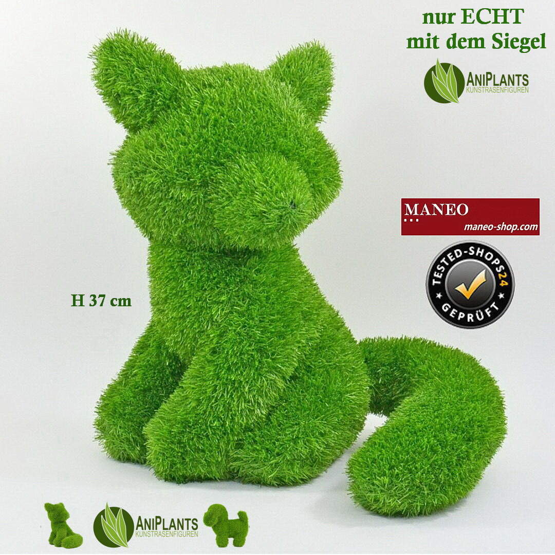 Kögler AniPlants Fuchs – Deko-Figur Aus Kunstrasen, Ca. 33x30x37 Cm, Wetterfest Für Garten & Haus
