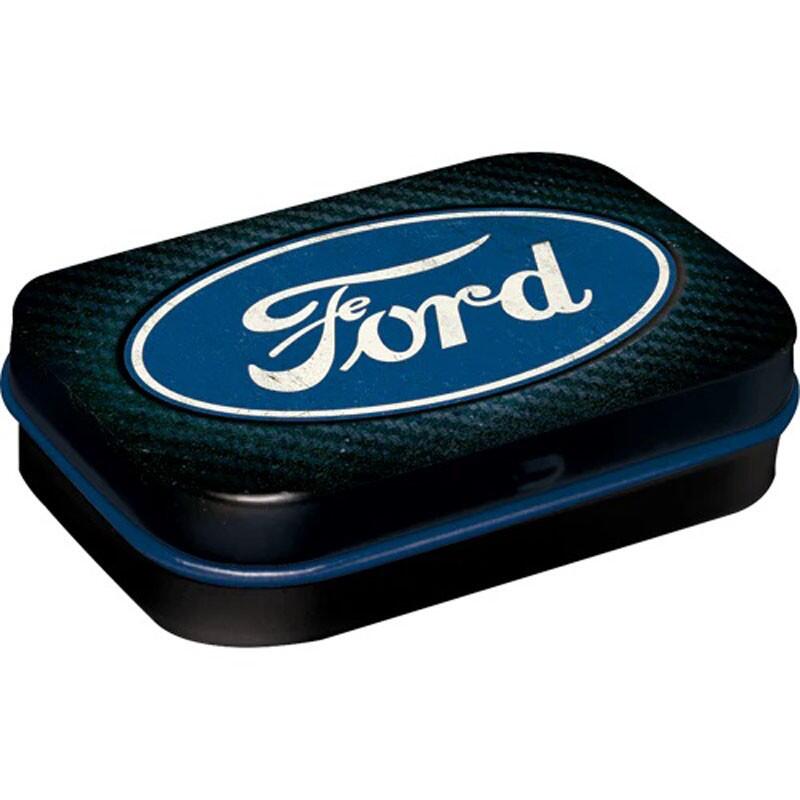 Nostalgic Art - Nostalgic Art Pillendose Ford - Logo Blue Shine