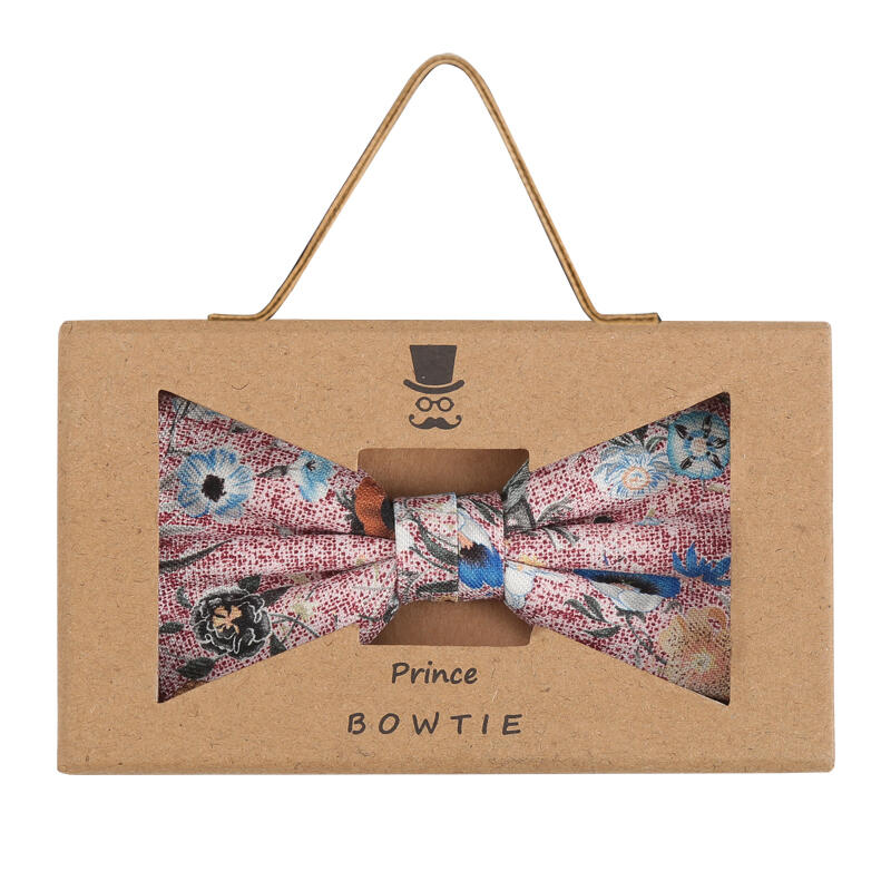 Prince Bowtie - Fliege Griffbox Blume m-rot - Gr. - OS