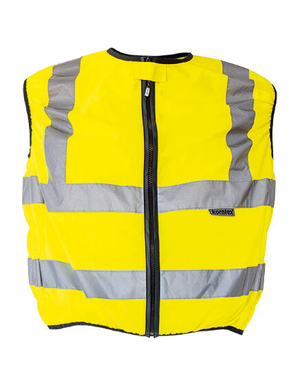 Korntex - Hi-Vis Biker Safety Vest Schleiz Signal Yellow - Gr. - 4XL
